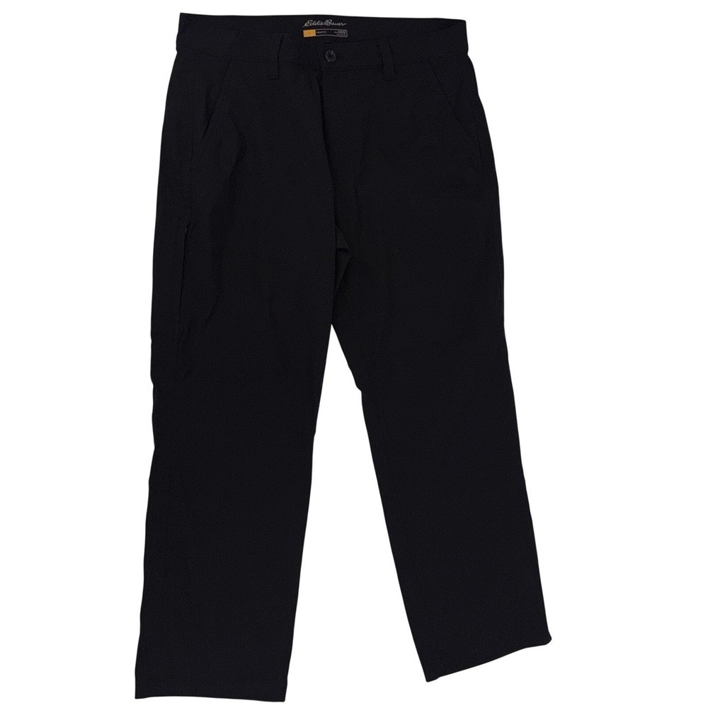 Eddie Bauer Men's Travex Pants 33x32‎ (Actual 33x29) Black Nylon Chinos Casual